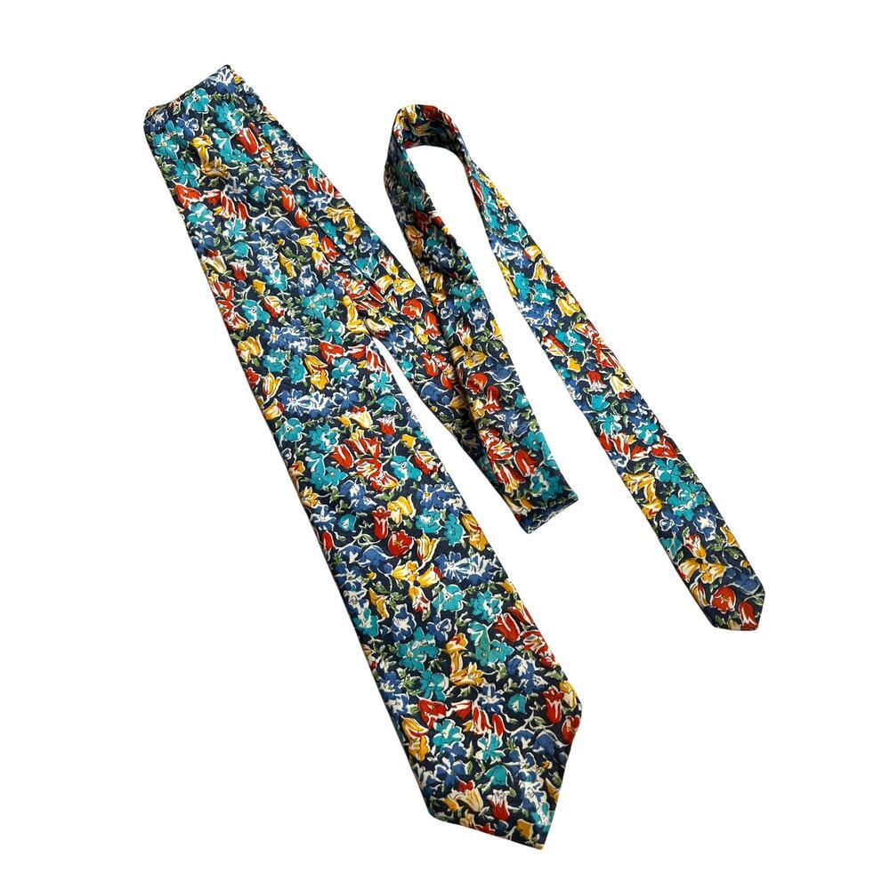 Liberty of London Cotton Necktie Floral Print Cottagecore Multicolor 54" Length